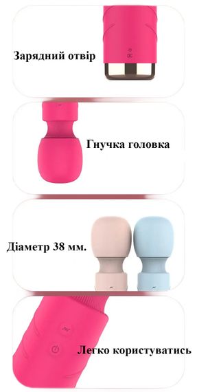 Компактний вібро-масажер червоного кольору (USB) | Зображення 1