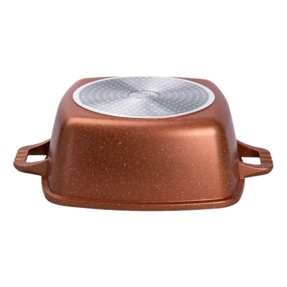 Набір з 5 алюмінієвих квадратних каструль з товстим дном MGC + лопатка, ополоник, рукавички та фартух HP-4-468 | Зображення 4