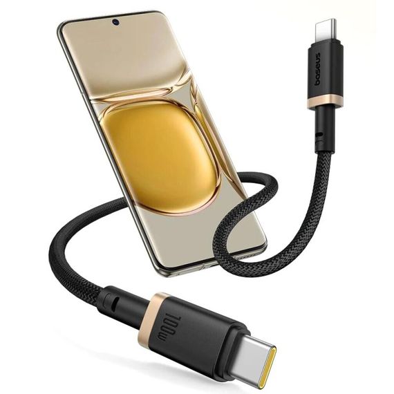 Дата кабель Baseus Dura Series Fast Charging Type-C to Type-C 100W (1m) (P10377803U01) Gold / Black | Зображення 2