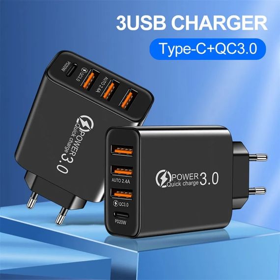 USB 3 адаптер + Type C зарядний пристрій для смартфона планшета павербанка | Зображення 2