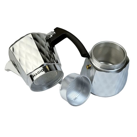 Гейзерна кавоварка Magio MG-1004 300 мл, гейзерна турка для кави, гейзерна кавоварка з нержавіючої сталі | Зображення 8