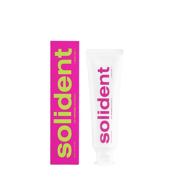 Щоденна відбілююча зубна паста Solident Peach mint, зі смаком персика і м'яти, 90 г