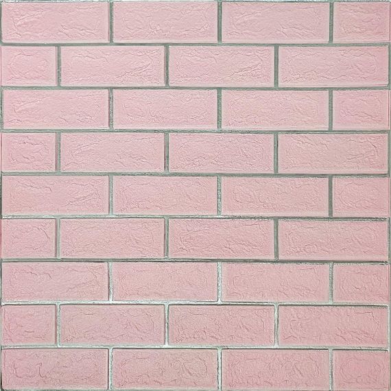 Панель стеновая 70*70cm*5mm розовий кирпич с серебром (D) SW-00001501