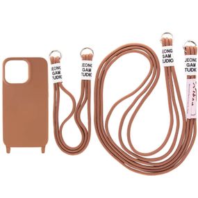 Чехол TPU two straps California для Apple iPhone 13 Pro (6.1") Силикон, Коричневый