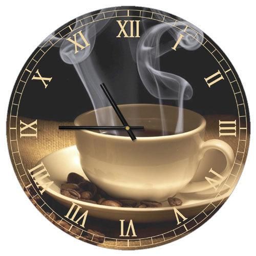 Годинники настінні круглі, 36 см Coffee (CHR_P_15M046)