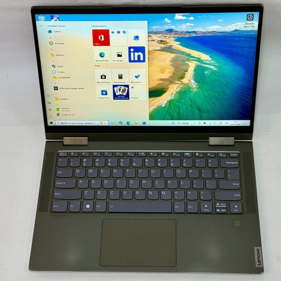 Ноутбук-трансформер Б-клас Lenovo Yoga 7 14ITL5 / 14" (1920x1080) IPS Touch / Intel Core i5-1135G7 (4 (8) ядра по 2.4 - 4.2 GHz) / 12 GB DDR4 / 256 GB SSD / Intel Iris Xe Graphics / WebCam / Windows 10 Home б/в | Зображення 4