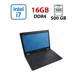 Ноутбук Dell Latitude E5570 / 15.6" (1366x768) TN / Intel Core i7-6500U (2 (4) ядра по 2.5 - 3.1 GHz) / 16 GB DDR4 / 500 GB SSD / AMD Radeon R7 M360, 2 GB DDR3, 64-bit / WebCam б/в