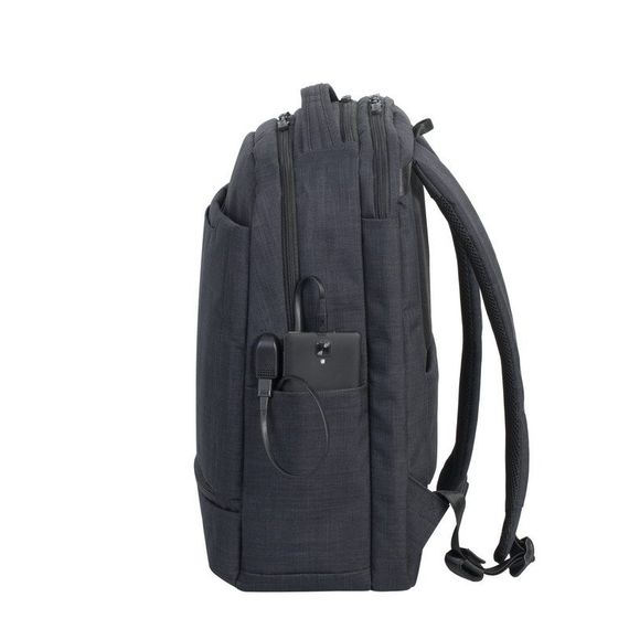 Рюкзак городской Rivacase 8365 / Black 32х47.5х17 см черный | Зображення 3