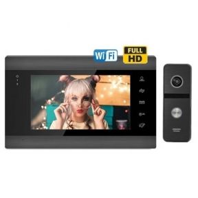 Комплект домофона CoVi Security Steel Force Wi-Fi Black  панель Iron FHD Black