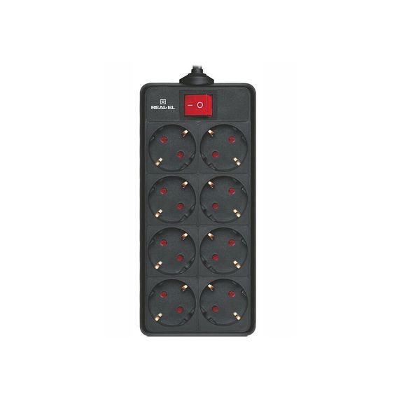 Мережевий фільтр живлення REAL-EL RS-8 Protect 5m, black (EL122300024) | Зображення 5