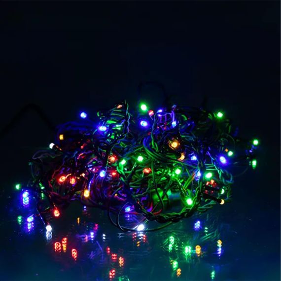 Новогодняя гирлянда уличная Бахрома 6 м 105 LED черный провод Мультиколор 6МBML | Зображення 1