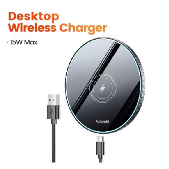 Бездротова зарядка для смартфона Toocki TQ-WL01 15Вт (чорна) | Зображення 2