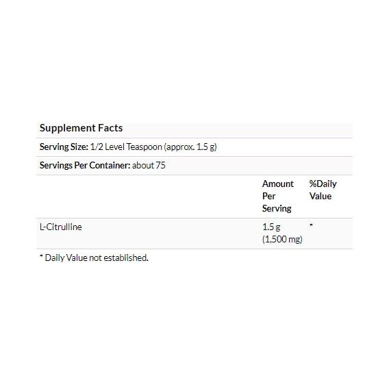Цитрулін NOW Foods L-Citrulline, Pure Powder, 4 oz 113 g /75 servings/ NOW-00214 | Зображення 3