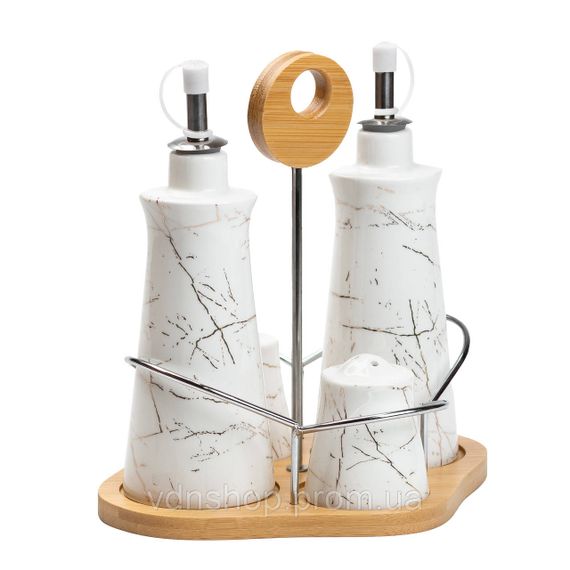 Набор для специй 4 предмета на бамбуковой подставке HP1219 | Зображення 4