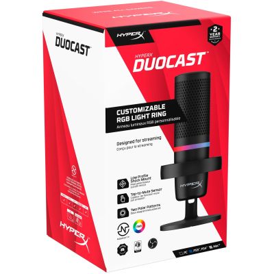 Мікрофон HyperX  DuoCast RGB, Black 4P5E2AA (4P5E2AA) | Зображення 7