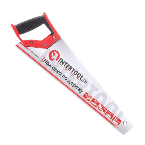 Ножівка для деревини 450 мм з гартованим зубом INTERTOOL HT-3102 | Зображення 5