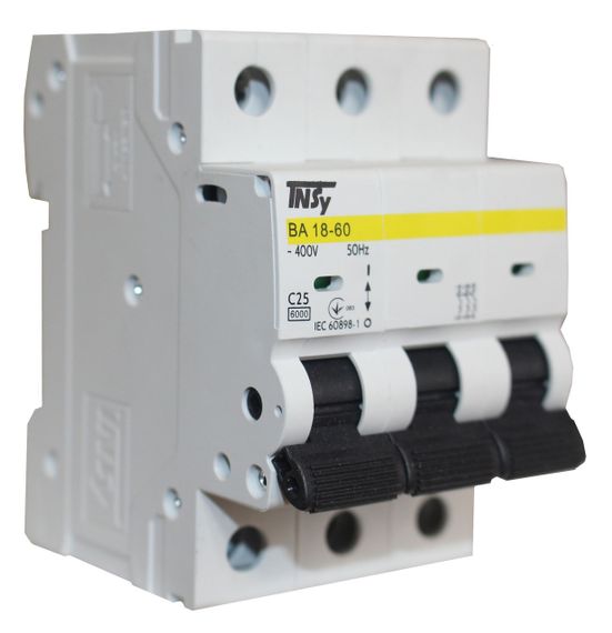 Автоматичний вимикач ВА18-60 3Р 25А 6кА х-ка C Ny95504749