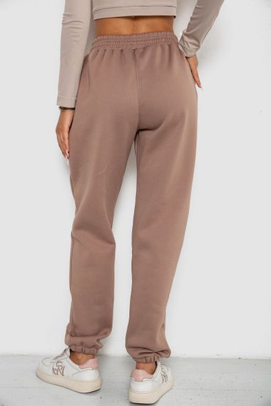 Спортивные штаны женские на флисе  -уценка, цвет мокко, 238R58671-U-16 | Зображення 3