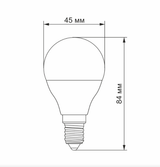 Лампа G45 6W E14 4100К 220V LED Titanum | Зображення 2