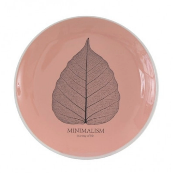 Тарілка десертна Minimalism d17,5см HTK-008 кораловий LIMITED EDITION