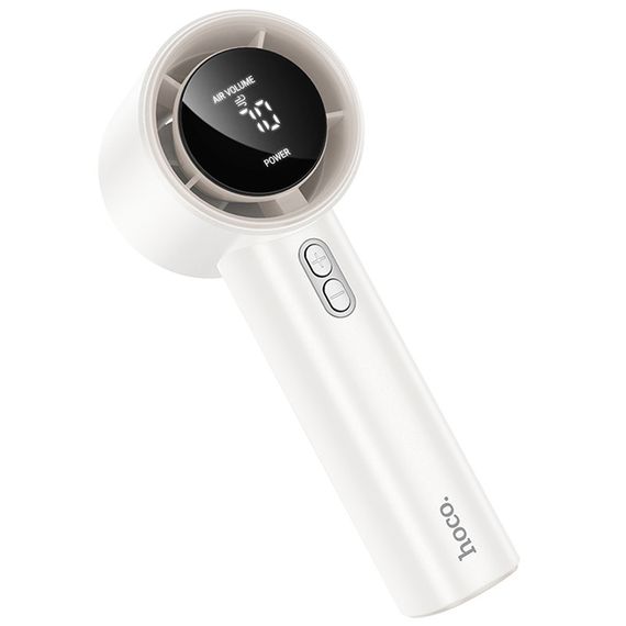 Портативний вентилятор Hoco HX64 Hurricane high speed handheld fan 3600 mAh White | Зображення 1