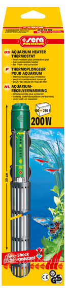 Обігрівач для акваріума Sera Precision Aquarium Heater з терморегулятором 200 Вт 30 см 08740
