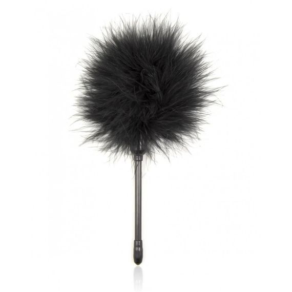 Тіклер на короткій ручці, перо, чорний, 20 см Sex Aura