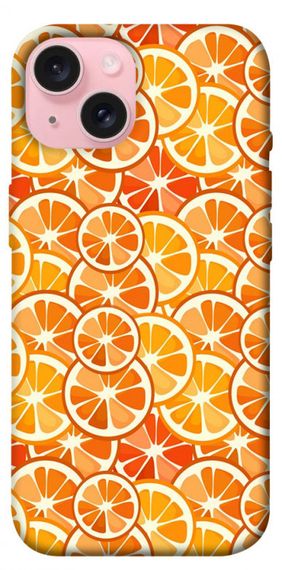 Чохол з картинкою Мандариновий патерн для Apple iPhone 15 (6.1")