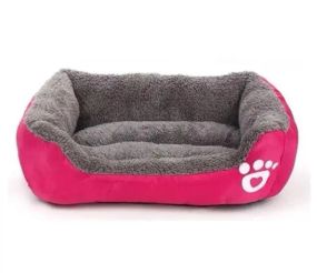 Лежанка - пуфик для кошек и собак M(47*35см)  Розовая
