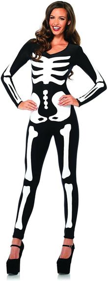 Костюм скелета, світиться у темряві Leg Avenue Womens Skeleton Bodysuit Halloween, розмір S | Зображення 5