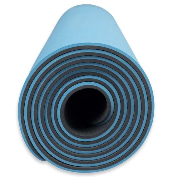 Килимок спортивний Toorx Yoga Professional TPE 183 х 60 х 0,6 см для йоги та фітнесу Azzurro/Antracite (MAT-183) | Зображення 3