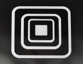 Сучасний квадратний світильник стельовий LED для кімнати кухні ванної 26134 Чорний 4х25х25 см.