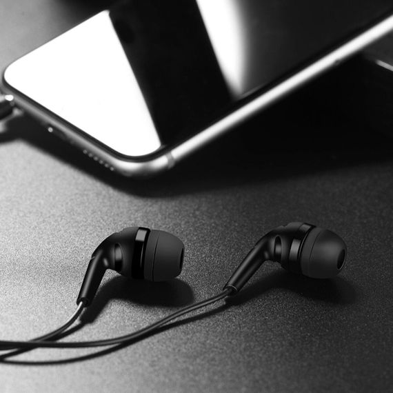 Навушники HOCO M40 Prosody universal earphones with microphone Black | Зображення 4