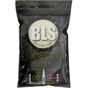 Страйкбольные шарики BLS Tracer Green 6 мм 0,25 г 1 кг