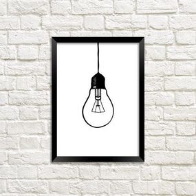 Постер в рамке Лампочка 21х30см, A4 (MT4_18A047)