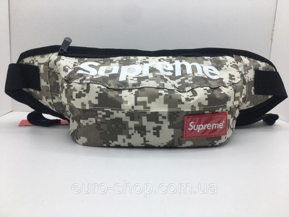 Поясная сумка Supreme Серый камуфляж сумка на пояс