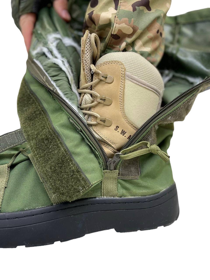 Бахилы водозащитные на обувь OVER BOOT олива | Зображення 2