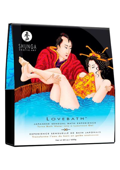 Гель для ванни Shunga LOVEBATH – Ocean temptations 650 г, робить воду ароматним желе зі SPA-ефектом Sex Aura
