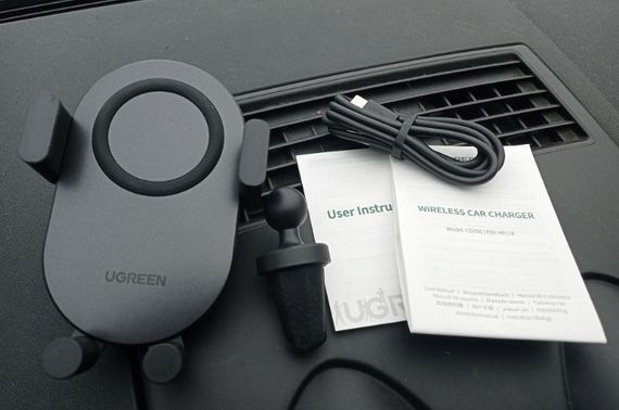 Автодержатель для телефона с беспроводной зарядкой Ugreen CD256 Wireless Car Charger | Зображення 8
