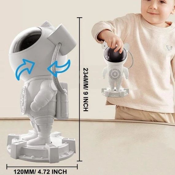 Лазерний нічник-проектор астронавт + пульт Нічний світильник зоряного неба Астронавт знижка | Зображення 3