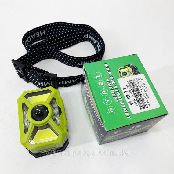 Компактный налобный фонарь 2323-P50+SMD+COB (white/red), Налобный светильник для работы в темноте KE-81