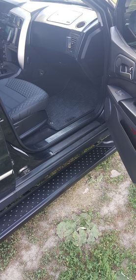 Бокові пороги Allmond Black (2 шт., Алюміній) для SsangYong Kyron 2008-2024 рр | Зображення 6