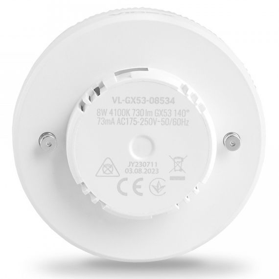 Світлодіодна лампа VIDEX GX53 8W 4100K 220V (VL-GX53-08534) | Зображення 2