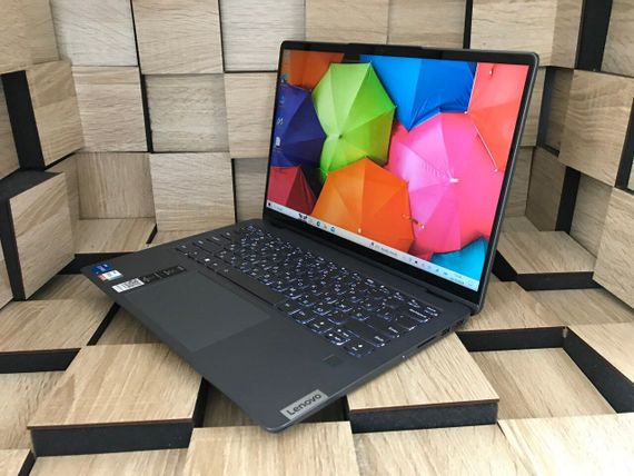 Ноутбук-трансформер Б-класс Lenovo IdeaPad Flex 5 14IAU7 / 14" (1920x1080) IPS Touch / Intel Core i5-1235U (10 (12) ядер по 3.3 - 4.4 GHz) / 8 GB DDR4 / 256 GB SSD M.2 / Intel Iris Xe Graphics / WebCam / Fingerprint б/у | Зображення 2