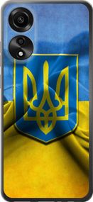 Чехол на Oppo A78 4G Флаг и герб Украины 1 "375u-3142-17620"