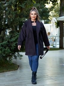Женское кашемировое пальто Sofia, Модель 6423 Темно-фиолетовый, 46-48