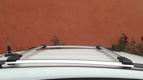 Перемички на рейлінги під ключ (Туреччина, 2 шт) Сірий для Toyota Rav 4 2013-2018 рр
