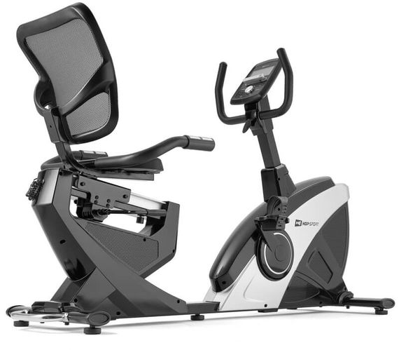 Горизонтальный велотренажер Hop-Sport HS-070L Helix серебристый iConsole+ | Зображення 5