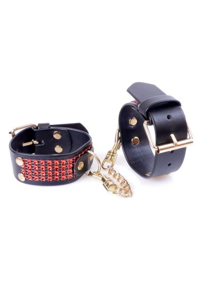 Наручники Fetish Boss з червоними кристалами 3 см | Зображення 1