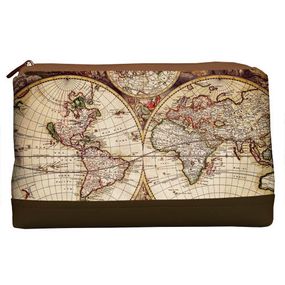 Косметичка дорожня жіноча Lovely Глобус 26x15x8 см